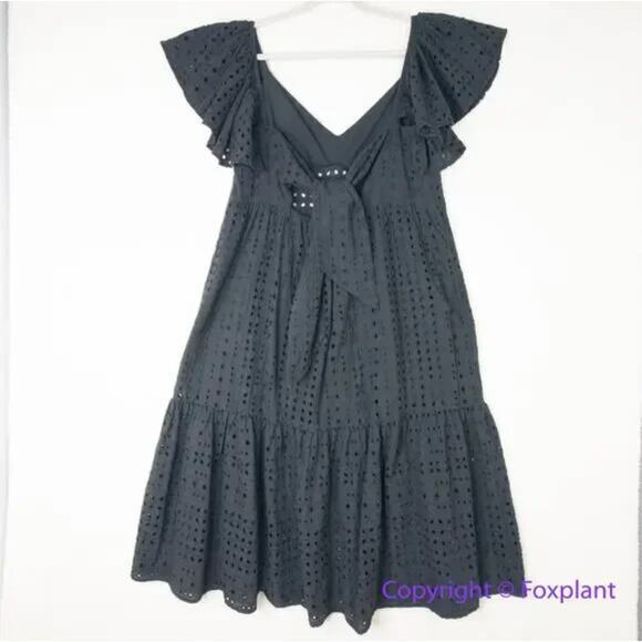 New! Eloquii Eyelet Dress With Sheer Detail black , size 28 - Picture 6 of 13